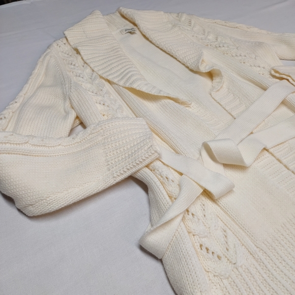St. John's Bay Women's Cream White Sweater Cardigan Size XL NWOT - Picture 4 of 9